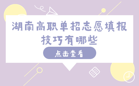 湖南省高职单独招生